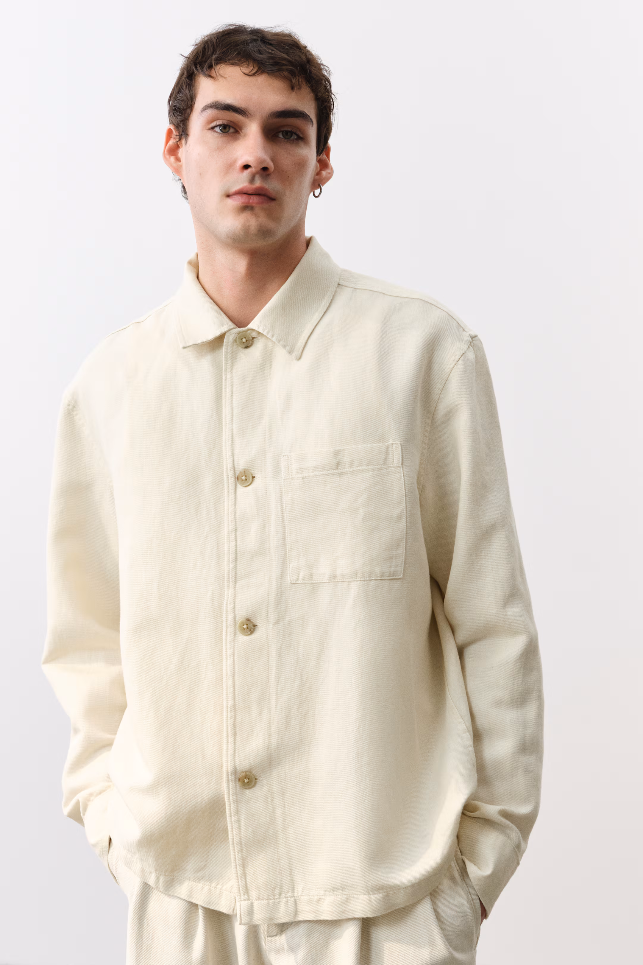 Mens linen overshirt