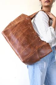 Leather tote